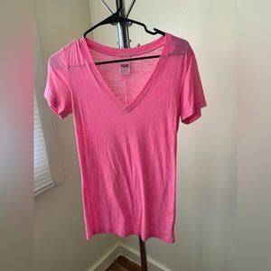 Victoria’s Secret pink, pink v neck